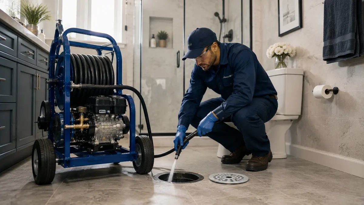 Bathroom Drain Hydro Jetting in Redondo Beach
