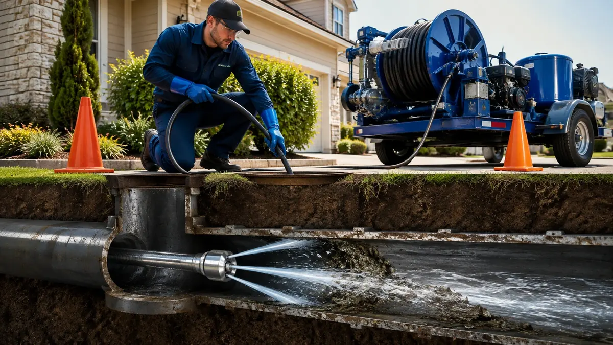 Main Sewer Line Hydro Jet Cleaning in Redondo Beach