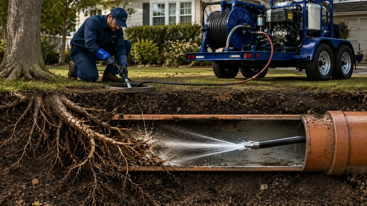 Tree Root Removal with Hydro Jetting in Redondo Beach